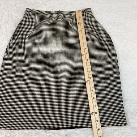 Rodier Women check plaid wool blend pencil skirt high waisted - Picture 2 of 10